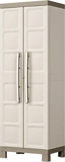Armadio da Esterno 4 Ripiani 65x45x182H cm in Plastica Keter Excellence Alto Beige/Tortora...