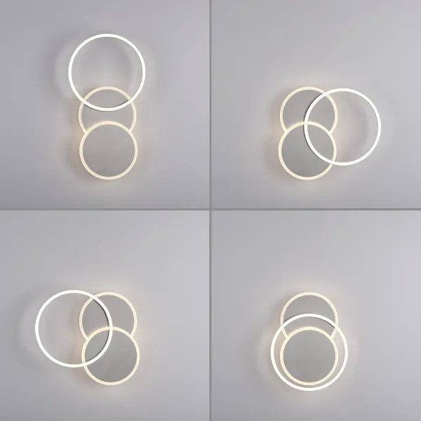 Leuchten Direkt 14116-55 - Plafoniera LED  LED/25,5W/230V cromo opaco