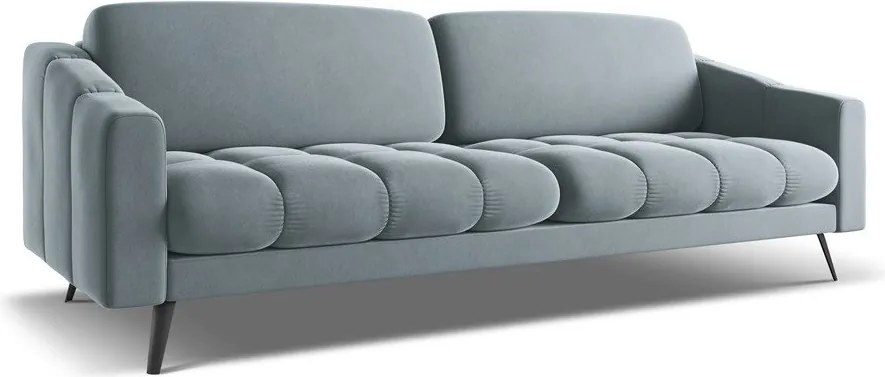 Divano azzurro con rivestimento in velluto 238 cm Nalu – Makamii