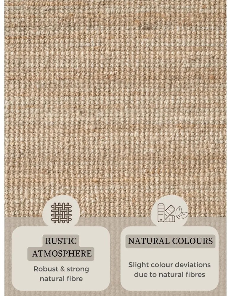 Tappeto rotondo di colore naturale in iuta ø 160 cm Bouclé Jaipur – Hanse Home
