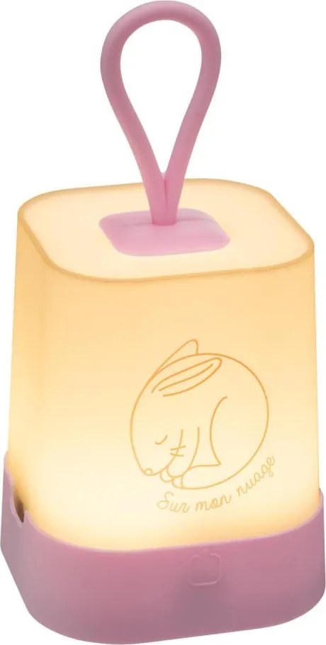 Atmosphera - LED Doty. Lampada notturna ricaricabile per bambini RABBIT LED/3,7V 1200mAh rosa