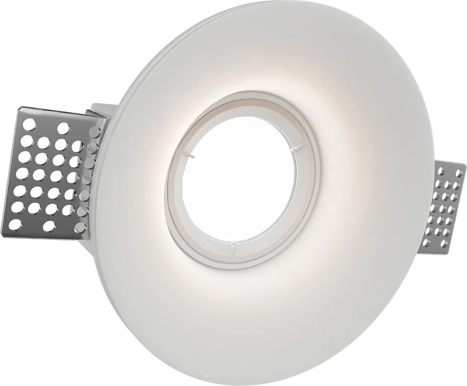 Portafaretto Rotondo Ø130x50mm GU10 in Gesso Pitturabile