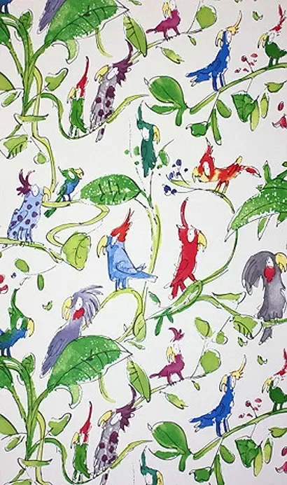 Osborne & Little Carta da parati Cockatoos - Cremeweiß/ Bunt