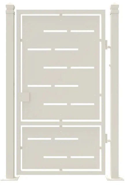 Cancello manuale Privacy in ferro, apertura a destra, L 104.5 x H 180 cm, di colore bianco