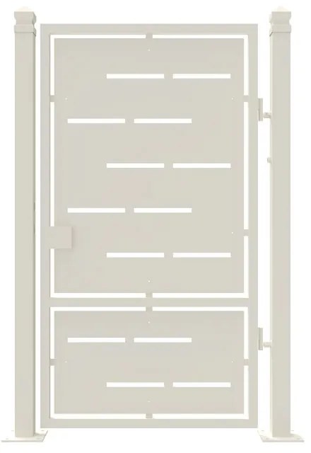 Cancello manuale Privacy in ferro, apertura centrale, L 104.5 x H 180 cm, di colore bianco