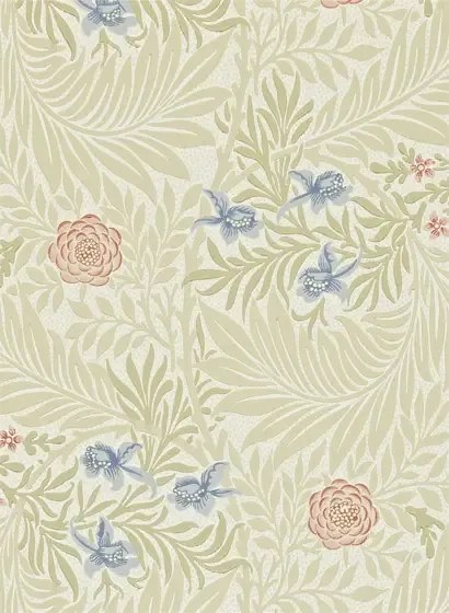 Morris & Co Carta da parati Larkspur - Manilla/ Old Rose