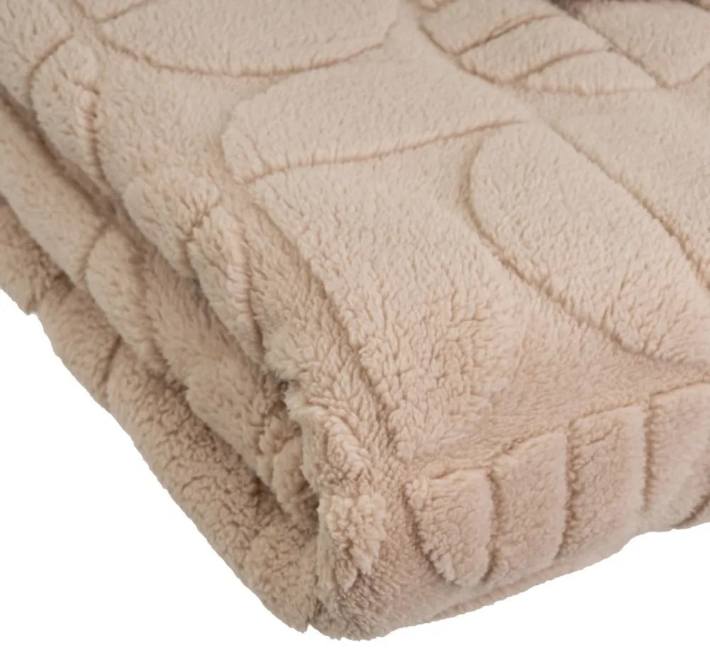 Coperta marrone chiaro in micropile 130x160 cm Mid Century – Casa Selección