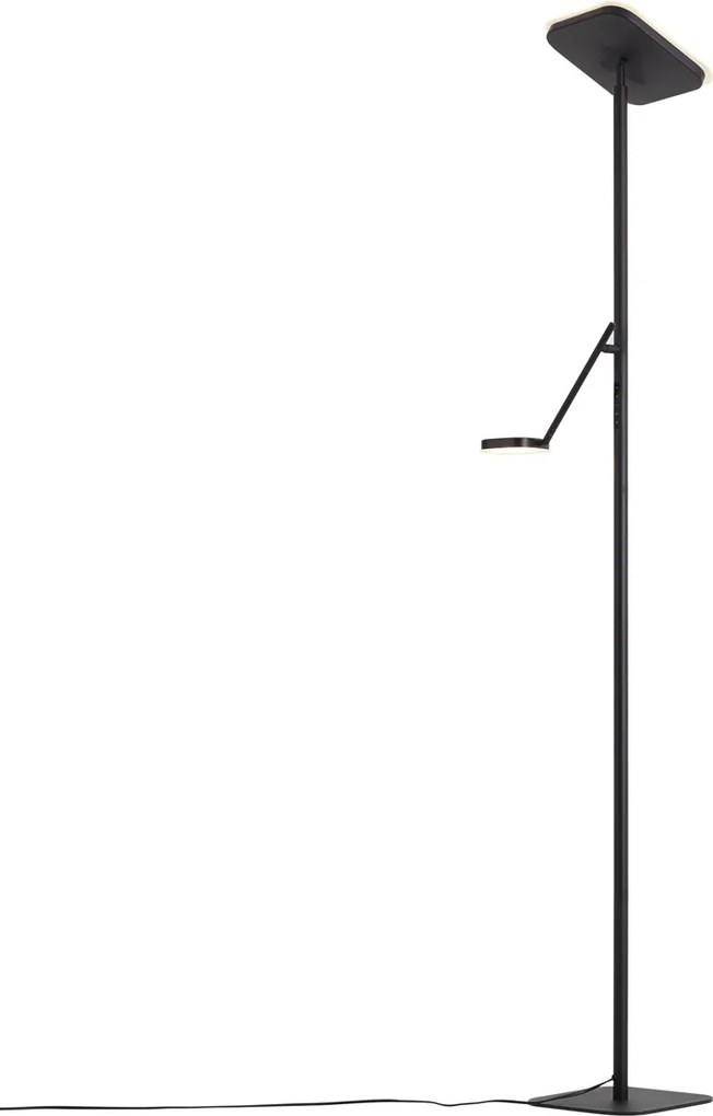 Lampada da terra moderna nera con LED dimmerabile - Divana