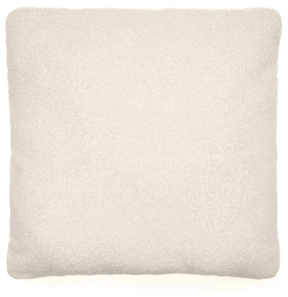 Kave Home - Cuscino Martina in in tessuto bouclé écru 52 x 52 cm