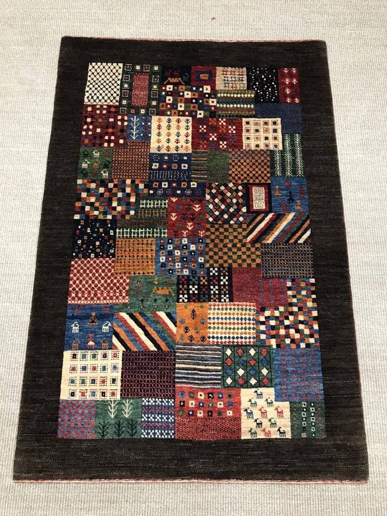 Loribaft Tappeto persiano 100x150 Verde (Iran) Annodato A Mano