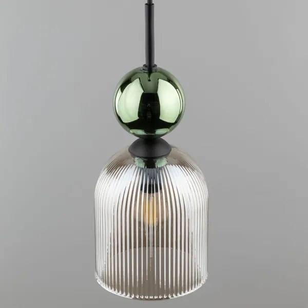 Lampadario con cavo SOPHIA 1xE14/10W/230V nero/verde/beige fumé
