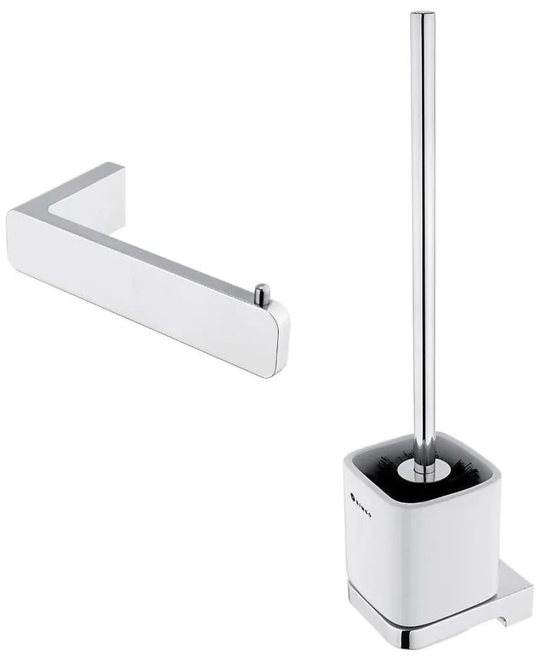 NIMCO MA set-94KN-26 - Scopino a parete e porta carta igienica MAYA cromo