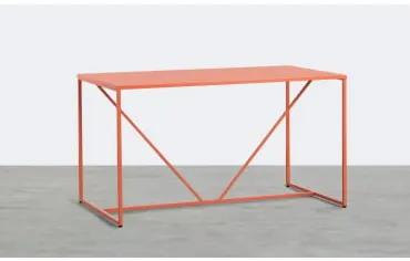 Tavolo da pranzo in acciaio laminato (78x140 cm) Ibiza Arancione - The Masie
