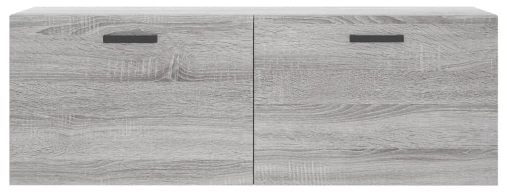 Mobile a parete grigio sonoma 100x36,5x35 cm legno multistrato