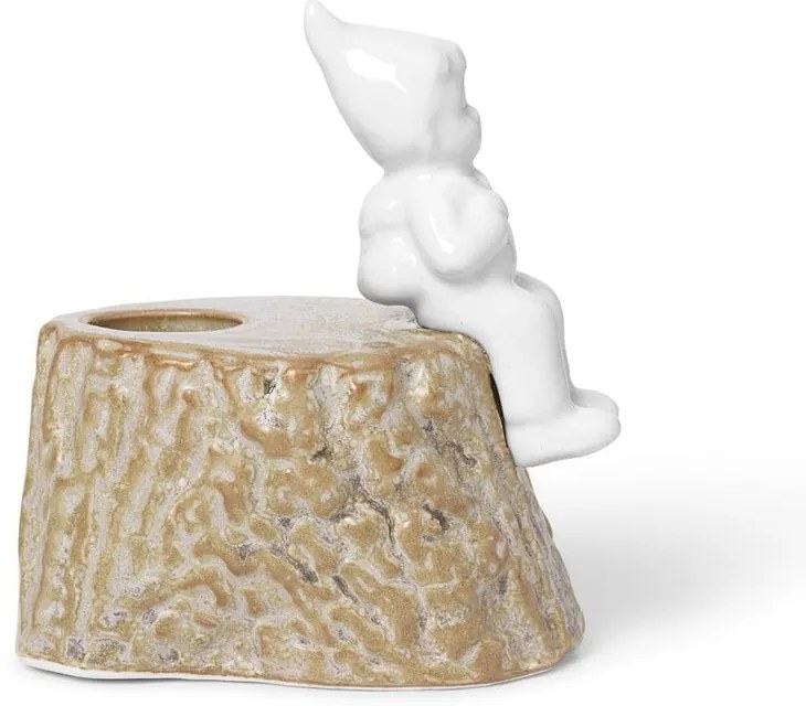 Portacandele natalizio in porcellana e gres, lunghezza 9 cm Christmas Tales - Kähler Design