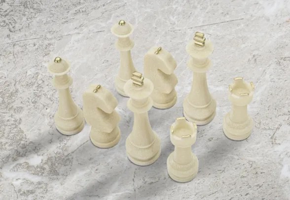 Scacchi Quarzy Set 8 Pz Assortiti Cm Ø 4,4X9,2-4,3X13,3-5X16-X4,5X10,3