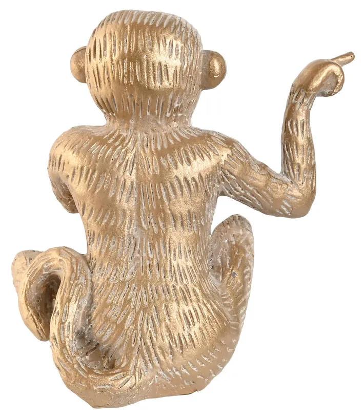 Statua Decorativa Home ESPRIT Dorato Scimmia Tropicale 14 x 10 x 14 cm (3 Unità)