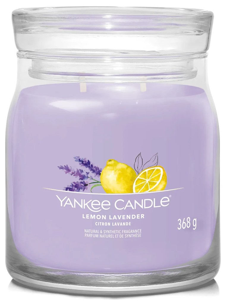 Lemon Lavender, candela in giara media Yankee Candle