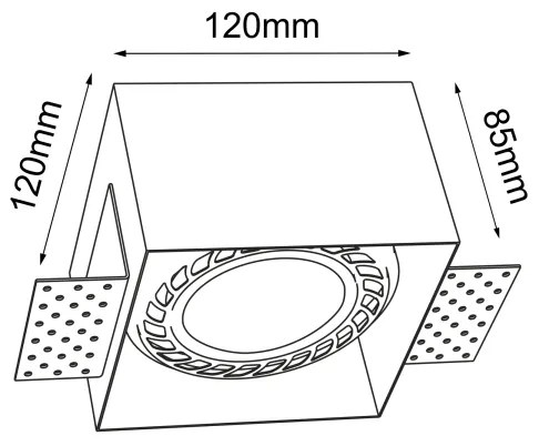 Brosline 3268 - Faretto da incasso CAGE 1xGU10/18W/230V nero