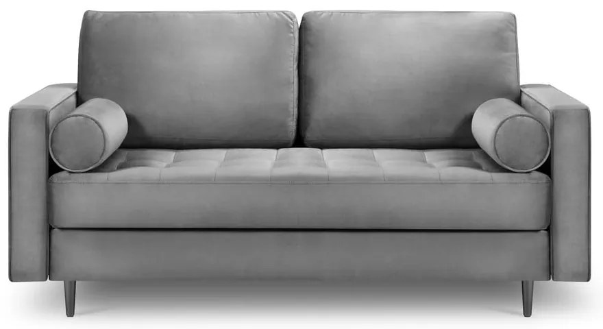 Divano in velluto grigio chiaro, 174 cm Santo - Milo Casa