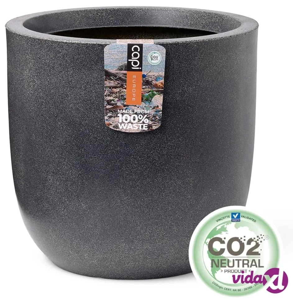 Capi Fioriera Rotonda Waste Smooth 35x34 cm Grigia