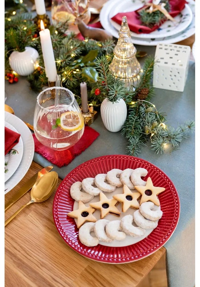 Sottobicchieri rossi in set da 4 Lava Falls - Linen Tales