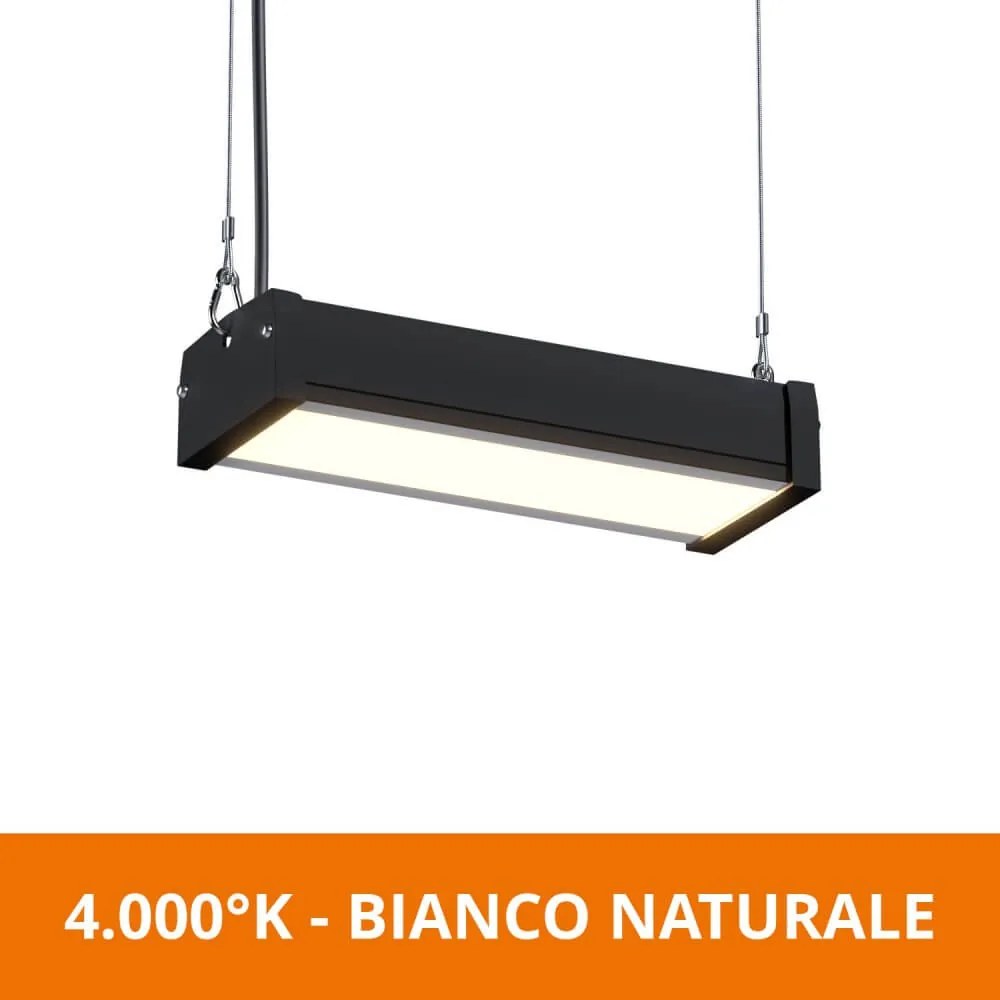 Campana Lineare LED 50W 26cm Sospesa, 5.500 lm Colore  Bianco Naturale 4.000K