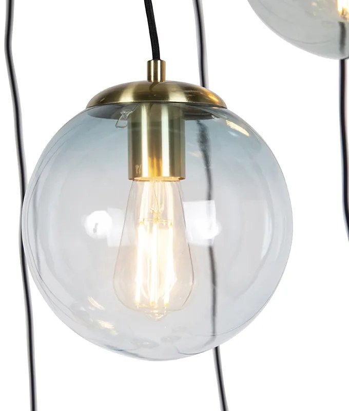 Lampada a sospensione smart ottone 7 luci incl. WiFi ST64 - Pallon