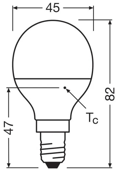 Lampadina LED P40 E14/4,9W/230V 4000K - Osram