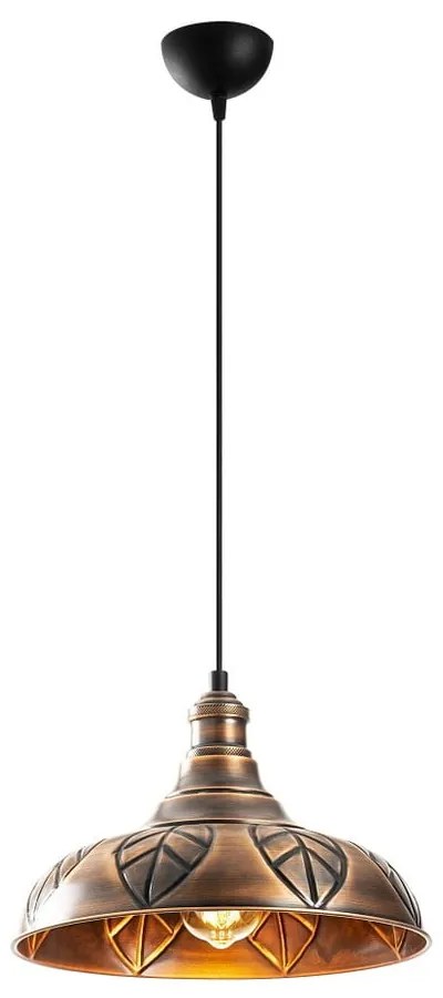Lampadario color bronzo con paralume in metallo ø 31 cm Chandelier – Opviq lights