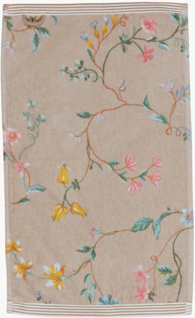 Asciugamano ospite in velluto e spugna di cotone Les Fleurs