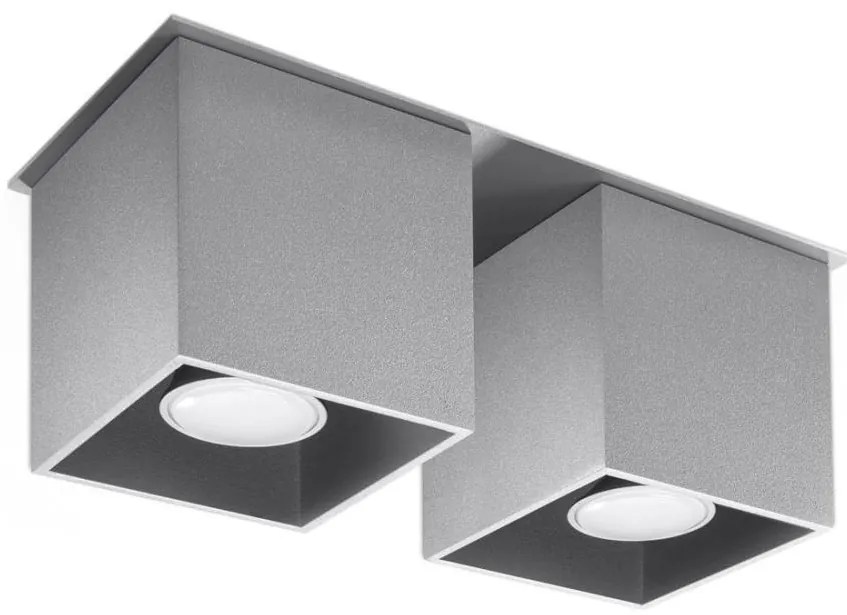 Sollux SL.0064 - Faretto QUAD 2 2xGU10/40W/230V grigio