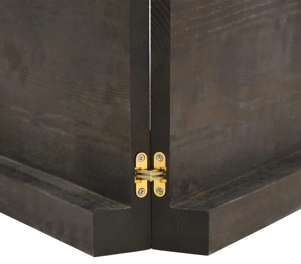 Ripiano muro grigio scuro 200x30x6 cm massello rovere trattato