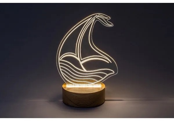 Rabalux 76001 - Lampada da tavolo LED per bambini AKALI LED/2W/5V 3000K barca faggio