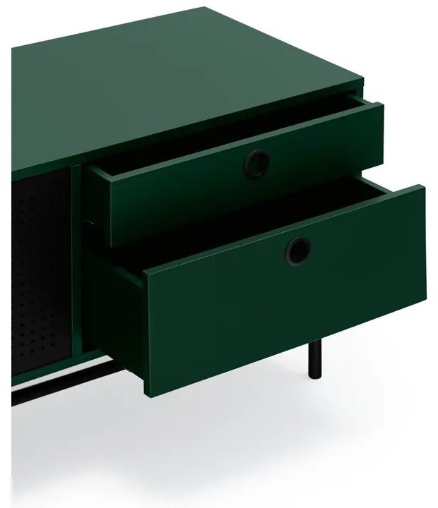 Tavolo TV nero e verde Punto - Teulat