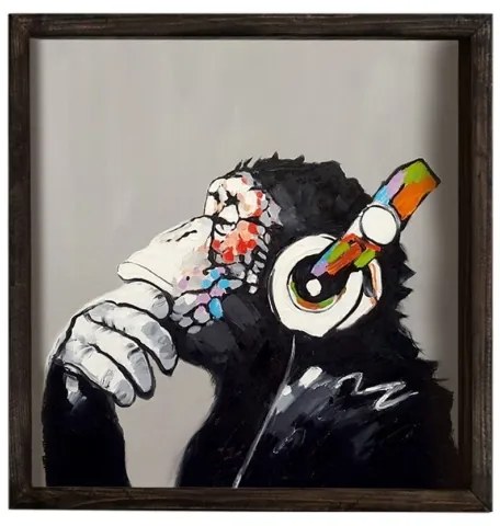 Quadro da parete 33x33 cm nero/multicolore