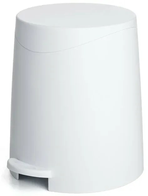Pattumiera da bagno con pedale 3lt bianca opaca in plastica