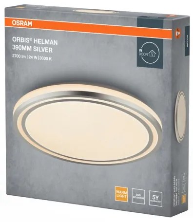 Osram - Plafoniera LED ORBIS HELMAN LED/24W/230V Ø 39 cm, argento