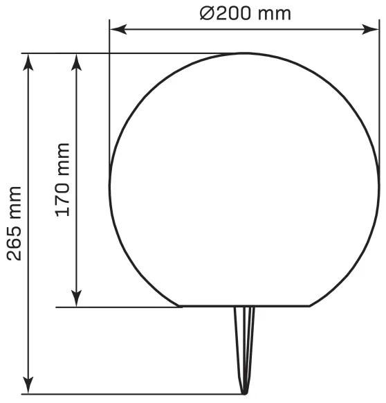 LED RGBW Lampada solare BALL LED/3,2V 500 mAh diametro 20 cm IP65 + telecomando