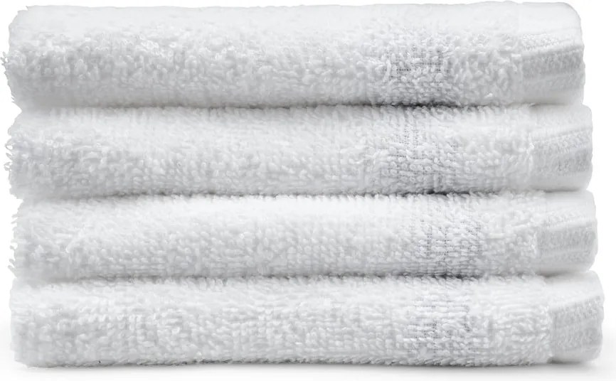 Set di asciugamani con asciugatura rapida bianchi in cotone 4 pz 30x30 cm Quick Dry – Catherine Lansfield