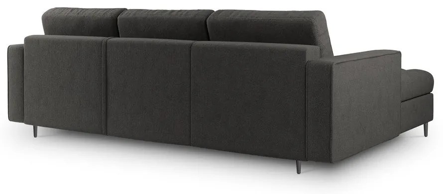 Divano letto angolare grigio scuro, angolo sinistro Santo - Milo Casa