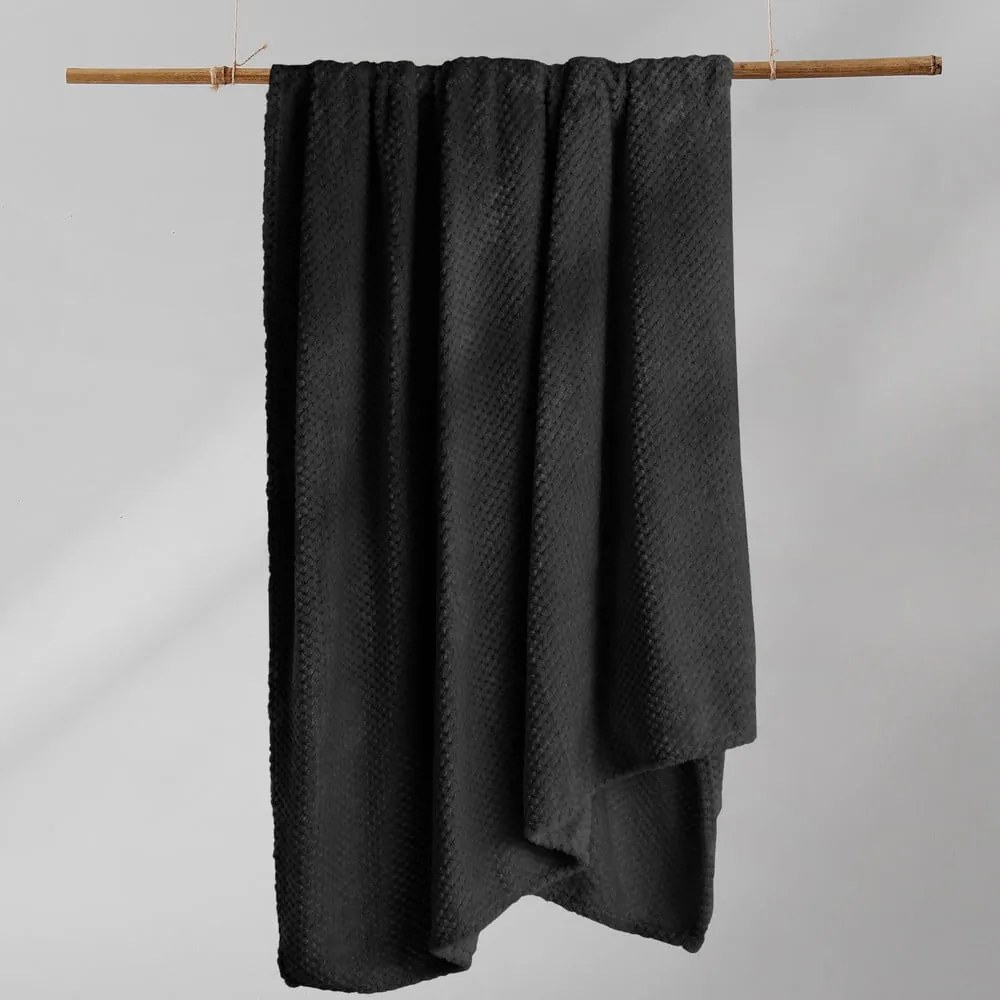 Coperta in microfibra nera, 150 x 200 cm Henry - DecoKing