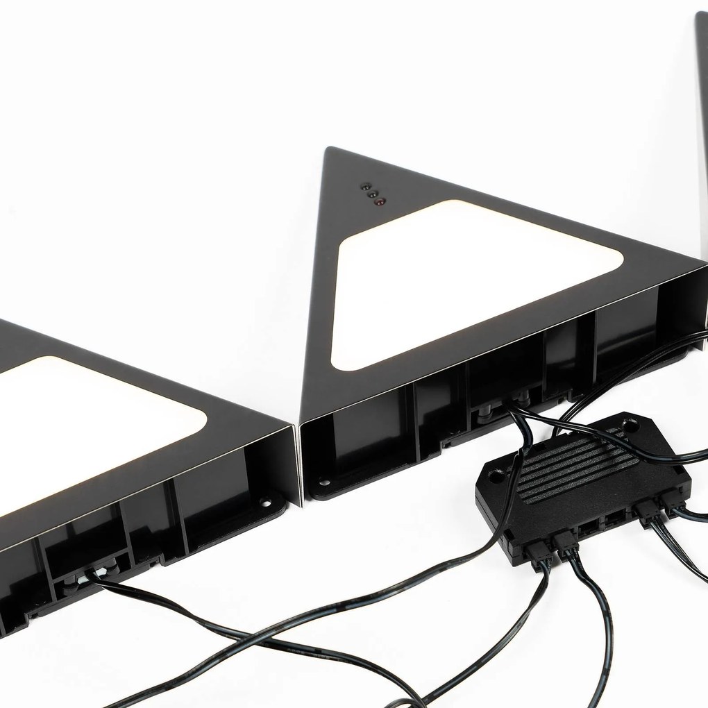 Lampada LED per mobili Odia di Prios, nera, set di 5 pezzi