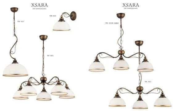 Jupiter XS3B - Lampada a sospensione XSARA 3xE27/60W/230V