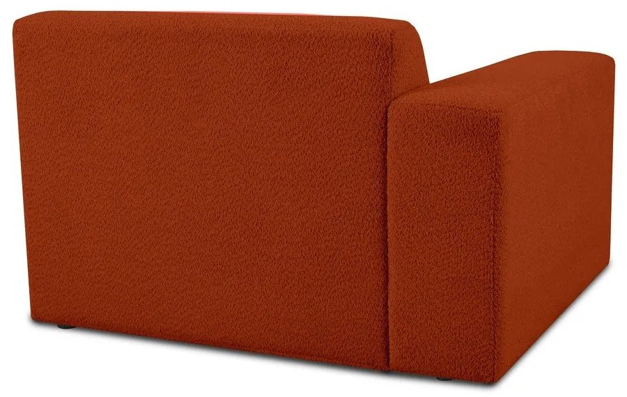 Modulo divano in tessuto bouclé color mattone (angolo sinistro) Roxy - Scandic