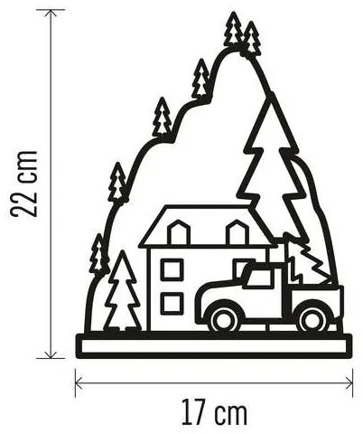 Decorazione natalizia LED 10xLED/2xAA beige