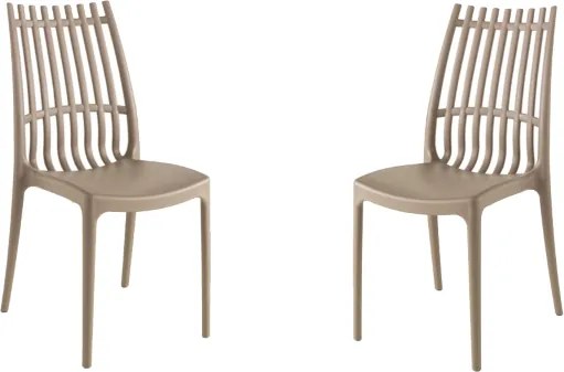 Sedia tortora impilabile - interni ed esterni LILA 2 sedie