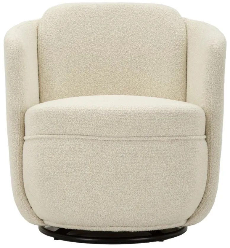 Poltrona Girevole Torino Crema 70X72X75 Alta Seduta 44,5