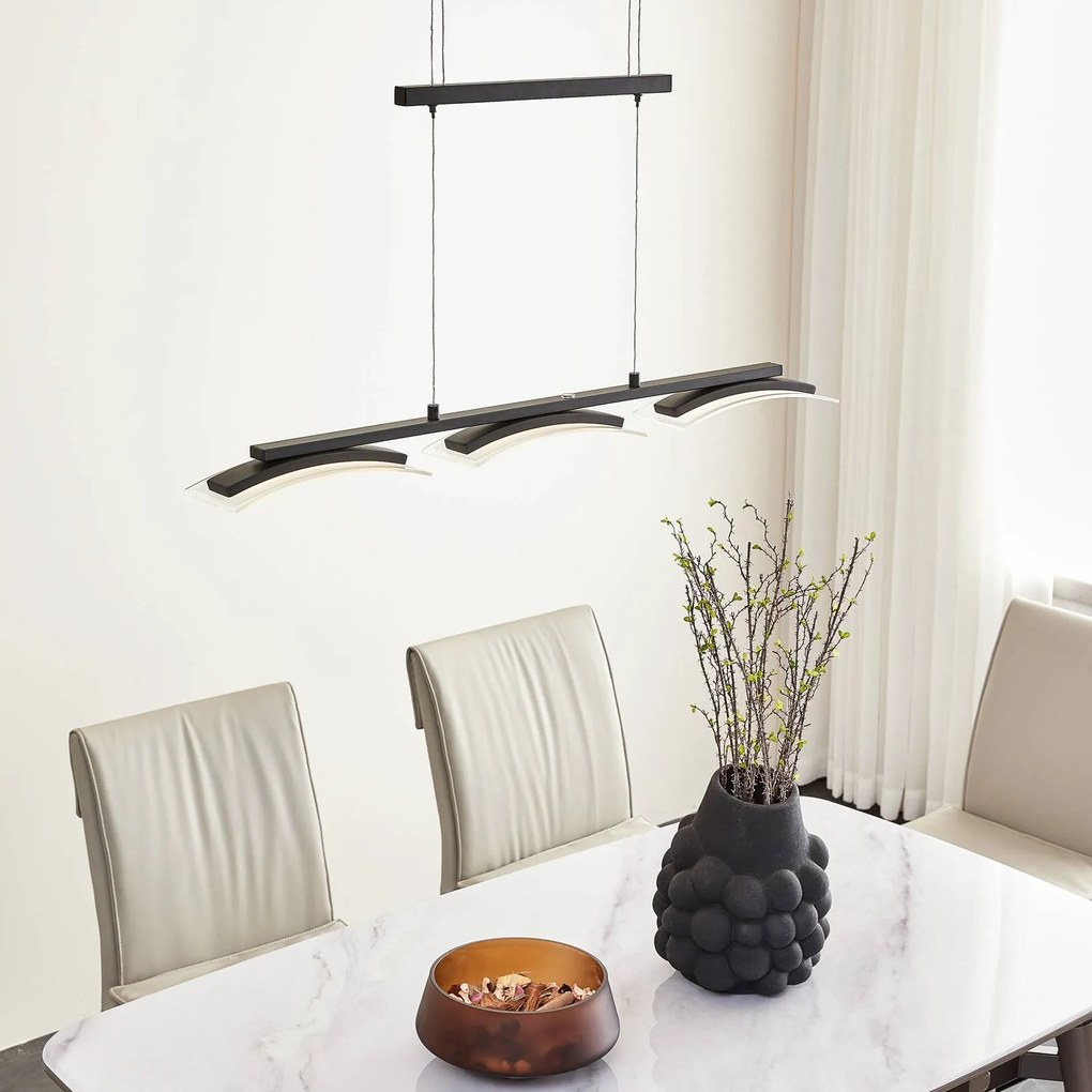 Lampada LED a sospensione Lindby Marielis, CCT, nero