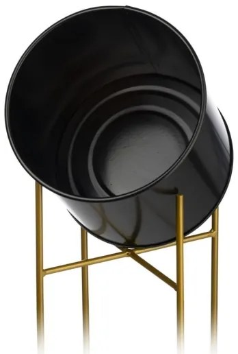 Portafiori 75x17 cm nero/oro